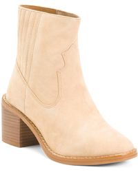 TJ Maxx - Suede Miley Block Heel Booties For - Lyst