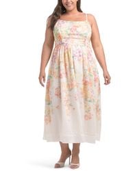 TJ Maxx - Sleeveless Placement Print Maxi Dress For Nylon/Polyester/Linen - Lyst