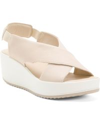 TJ Maxx - Leather Wedge Sandals For - Lyst
