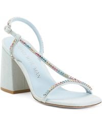 TJ Maxx - Soiree Crystal 85 Block Heel Sandals For Leather - Lyst
