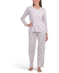 TJ Maxx - 2Pc Simply Pretty Pajama Top And Pants Set For Cotton/Polyester - Lyst