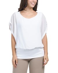 TJ Maxx - Mesh Overlay Blouse For Spandex/Polyester/Rayon - Lyst