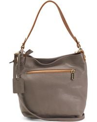TJ Maxx - Leather Bucket Bag With Double Front Slip Pockets For Leather - Lyst