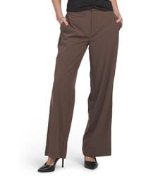 TJ Maxx - Fly Front Elastic Back Wide Leg Pants With Seam Pockets For Spandex/Polyester - Lyst