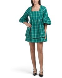 TJ Maxx - Long Sleeve Plaid Mini Dress For Spandex/Polyester - Lyst