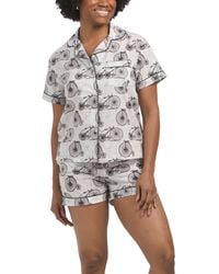 TJ Maxx - 2Pc Cotton Bicycle Shorty Pajama Set For - Lyst