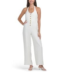 TJ Maxx - Halter Button Down Jumpsuit For Polyester - Lyst