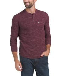 TJ Maxx - Long Sleeve Henley Neck Top For Cotton/Polyester - Lyst