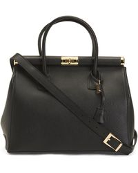 TJ Maxx - Leather Ladylike Top Frame Satchel, Leather - Lyst