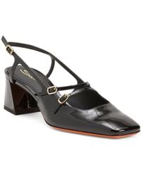 TJ Maxx - Patent Leather Slingback Block Heel Pumps For - Lyst