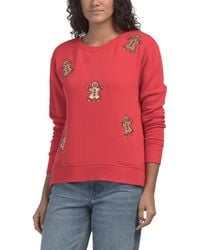 TJ Maxx - Cozy Fleece Mini Gingerbread Long Sleeve Sweatshirt For Spandex/Polyester/Rayon - Lyst