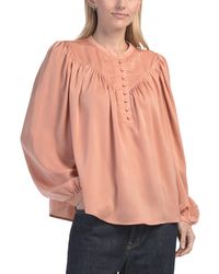 TJ Maxx - Annette Satin Long Sleeve Blouse For Polyester - Lyst