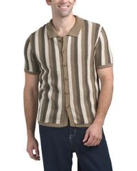 TJ Maxx - Striped Textured Sweater Shirt For Cotton - Lyst