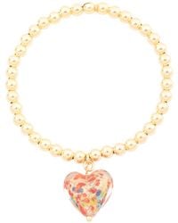TJ Maxx - Sterling Murano Heart Bead Bracelet For - Lyst