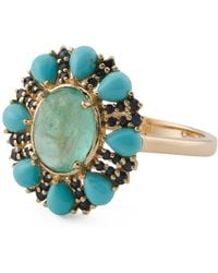 TJ Maxx - 18Kt Vermeil Emerald And Ring - Lyst