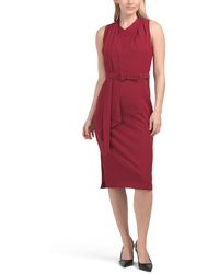 TJ Maxx - Sleeveless Cocktail Dress With Belt For Spandex/Polyester - Lyst