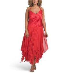 TJ Maxx - Silk Ruffle Hem Detail Maxi Dress For - Lyst