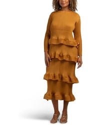 TJ Maxx - Crinkle Tiered Maxi Dress For Polyester - Lyst