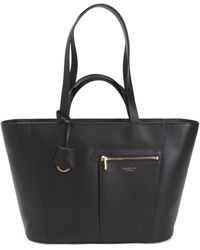 TJ Maxx - Leather Large Zip Top Tote With Pockets - Lyst