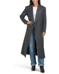 TJ Maxx - Wool Blend Long Double Breasted Coat, Cotton/Polyester/Wool - Lyst