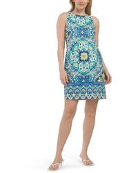 TJ Maxx - Cotton Blend Sateen Medallion Print Mini Shift Dress For Spandex/Cotton/Polyester - Lyst