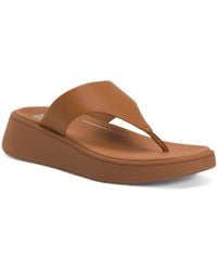 TJ Maxx - Leather F-Mode Flatform Toe Post Sandals For - Lyst
