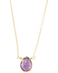 Tj Maxx 14k Gold Plated Sterling Silver Birthstone Necklace - Metallic