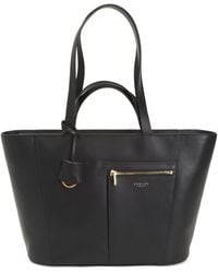 TJ Maxx - Leather Large Zip Top Tote With Pockets - Lyst