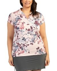 TJ Maxx - Upf 30 Short Sleeve Quarter Zip Printed Top For Spandex/Polyester - Lyst