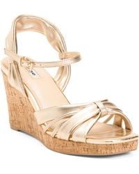 TJ Maxx - Leather Ankle Strap Platform Wedge Sandals For Leather - Lyst