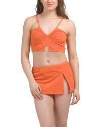 TJ Maxx - Sands Of Summer Crop Swimsuit Bandeau And Skirted Bottoms For Nylon/Spandex/Polyester - Lyst