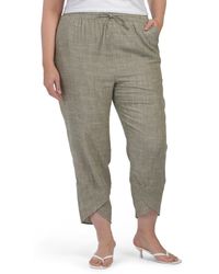 TJ Maxx - Plus Linen Blend Pants With Tulip Hem For Linen/Viscose - Lyst