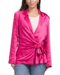 TJ Maxx - Tie Satin Blazer For Spandex/Polyester - Lyst