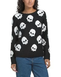 TJ Maxx - Tossed Skulls Crew Neck Pullover Sweater, Nylon/Spandex/Polyester - Lyst