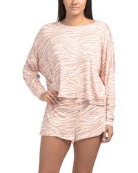TJ Maxx - All American Long Sleeve Pajama Shorts Set For Spandex/Rayon - Lyst