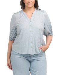 TJ Maxx - Plus Embroidered Top For Spandex/Rayon - Lyst
