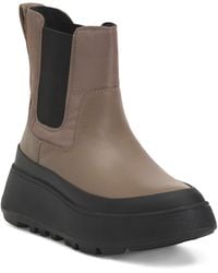 TJ Maxx - Leather F-Mode Water Resistant Flatform Chelsea Boots For - Lyst