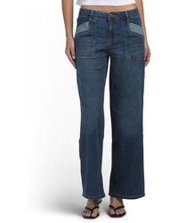 TJ Maxx - Mid Rise Wide Leg Jeans With Reverse Utility Pockets For Spandex/Cotton/Polyester - Lyst