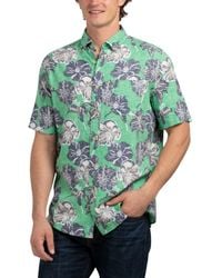 TJ Maxx - Linen Blend Short Sleeve Beach Blooms Sportshirt For Linen/Rayon - Lyst