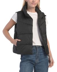 TJ Maxx - Cropped Puffer Vest For Polyester - Lyst