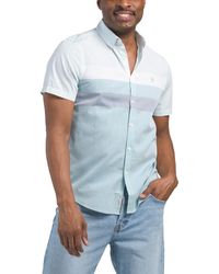 TJ Maxx - Short Sleeve Poplin Chest Stripe Woven Shirt For Cotton/Polyester - Lyst