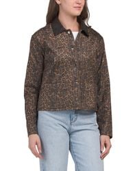 TJ Maxx - Faux Suede Jacket With Faux Leather Collar, Spandex/Polyester/Leather - Lyst
