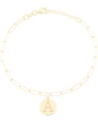 TJ Maxx - 18Kt Plated Sterling Initial Disc Bracelet For - Lyst