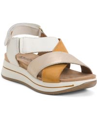 TJ Maxx - Leather Comfort Multi-Band Wedge Sandals For - Lyst