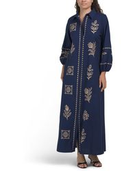 TJ Maxx Long Crochet Cover-Up Dress For Cotton/Polyester in Brown | Lyst