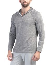 TJ Maxx - Seamless Knit Quarter Zip Hoodie For Nylon/Polyester - Lyst