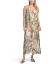 TJ Maxx - Silk Blend Round Neck Maxi Dress For Viscose - Lyst