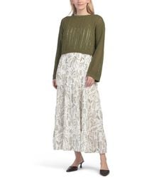 TJ Maxx - 2Pc Linen Blend Maxi Dress With Sweater Set For Cotton/Polyester/Linen - Lyst