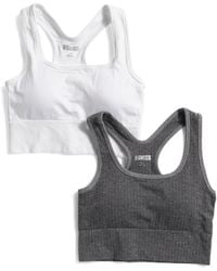 TJ Maxx - 2Pk Herringbone And Solid Bra Tops For Nylon/Polyester - Lyst
