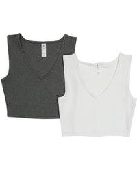 TJ Maxx - 2Pk Pure Cloud Lola V-Neck Cropped Tank Tops, Spandex/Polyester - Lyst